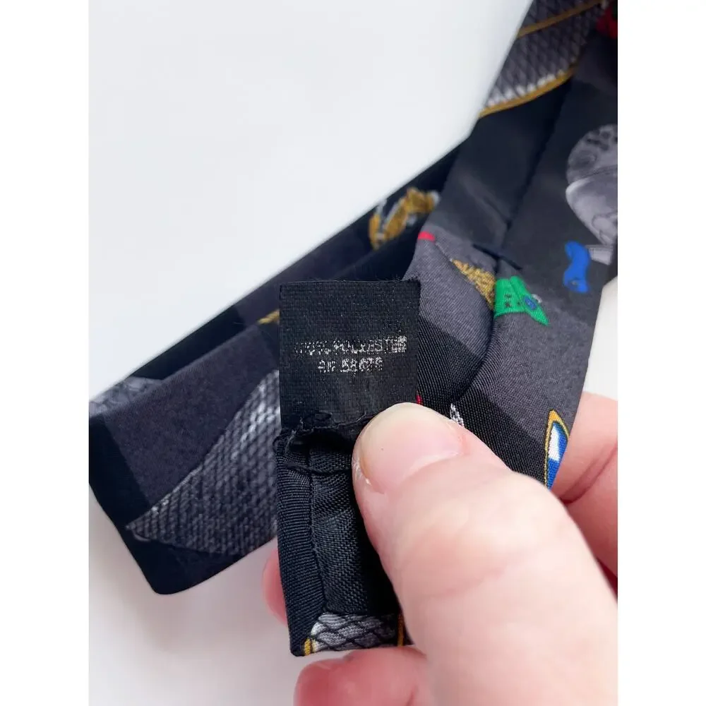 Vintage Keith Daniels Fly Fishing Themed Colorful Neck Tie